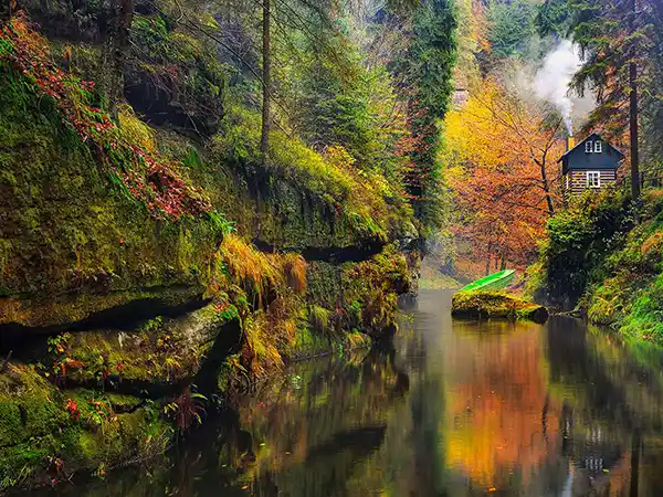 Flößerhaus in der Kamnitzklamm, Foto: Reemt Peters