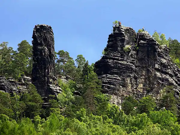 Aussichtspunkt beim Prebischtor (von unten), Foto: V.Sojka