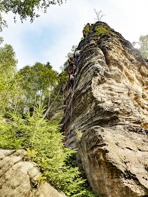 Elbsandsteingebirge - Bergsteiger im Bielatal