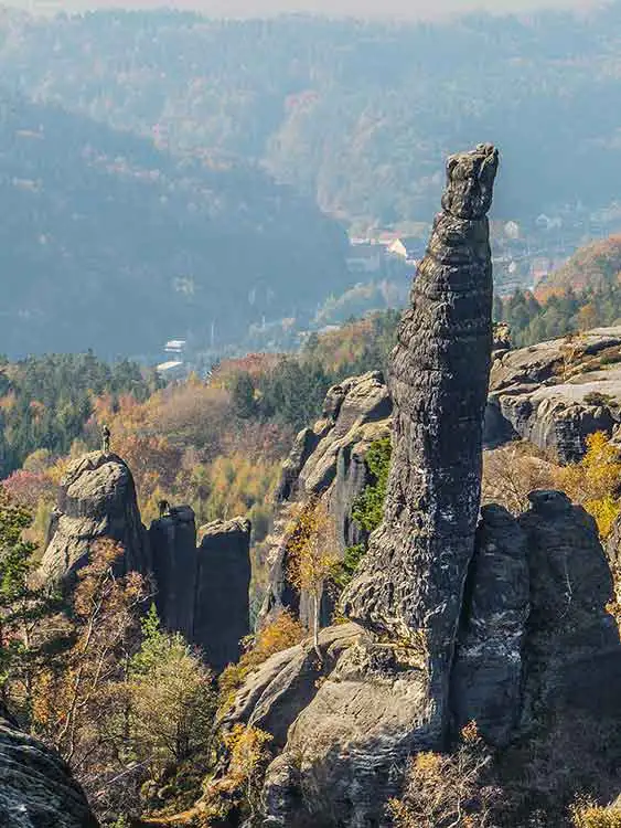 Elbsandsteingebirge - Sächsische Schweiz - Felsnadel TANTE in den Schrammsteinen