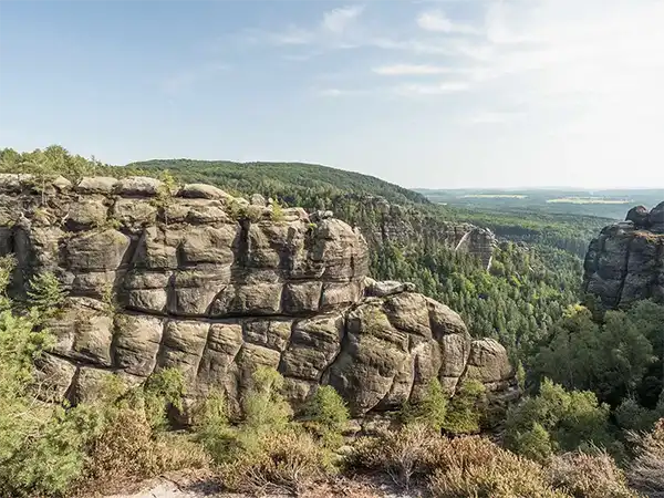 Elbsandsteingebirge - Blick vom Reitsteig in den Heringsgrund