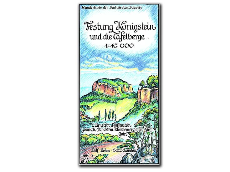 Wanderkarte Festung Königstein und Tafelberge