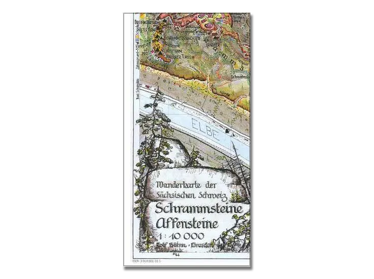 Wanderkarte Schrammsteine/Affensteine