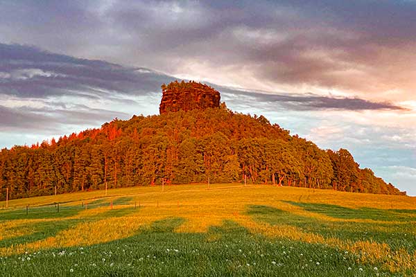 Zirkelstein bei Abendsonne