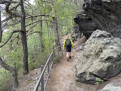 6. Etappe Malerweg - auf dem Papststein