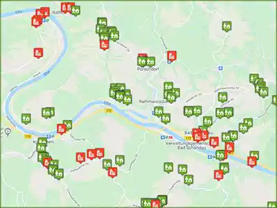 Unterkunftkarte Elbsandsteingebirge