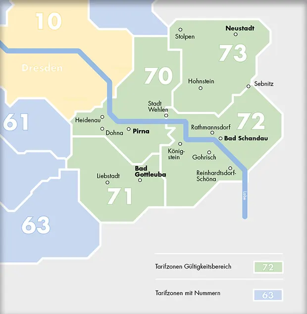 Tarifzonenplan Elbsandsteingebirge