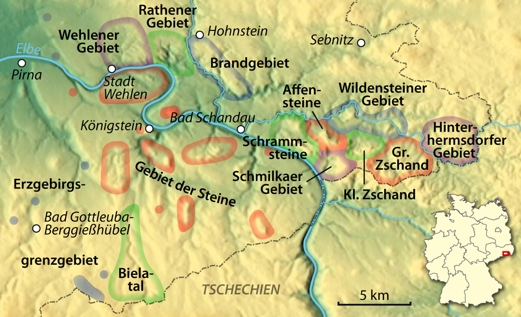 Klettergebiete Sächsische Schweiz