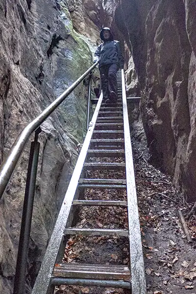 Eisenleitern in die Wolfsschlucht