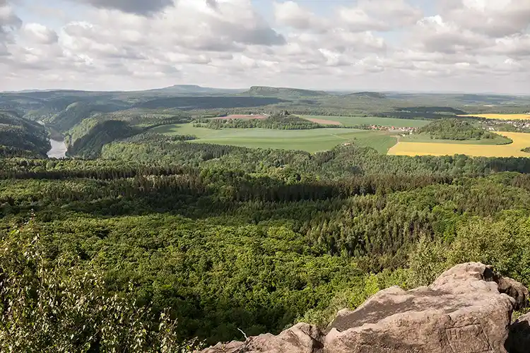 Blick zu den Zschirnsteinen, Foto: O.Vetter