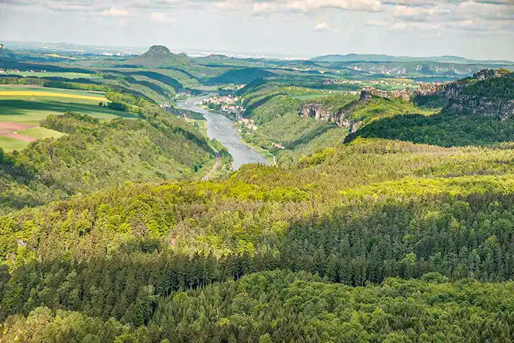 Blick zur Elbe in Bad Schandau, Foto: O.Vetter