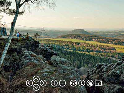 Panorama Papststein - Sächsische Schweiz